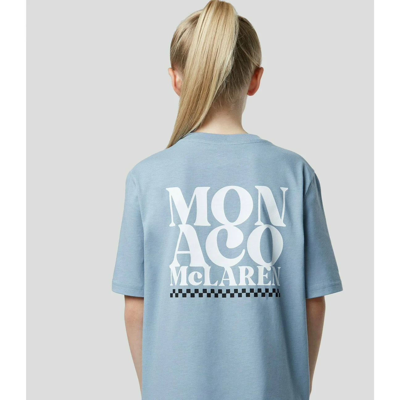 McLaren F1 Special Edition Monaco GP Kids Slogan T-Shirt - Youth Blue/Orange