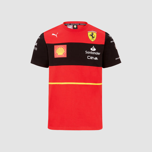 Scuderia Ferrari F1 Men's 2022 Carlos Sainz Team T-shirt - Red
