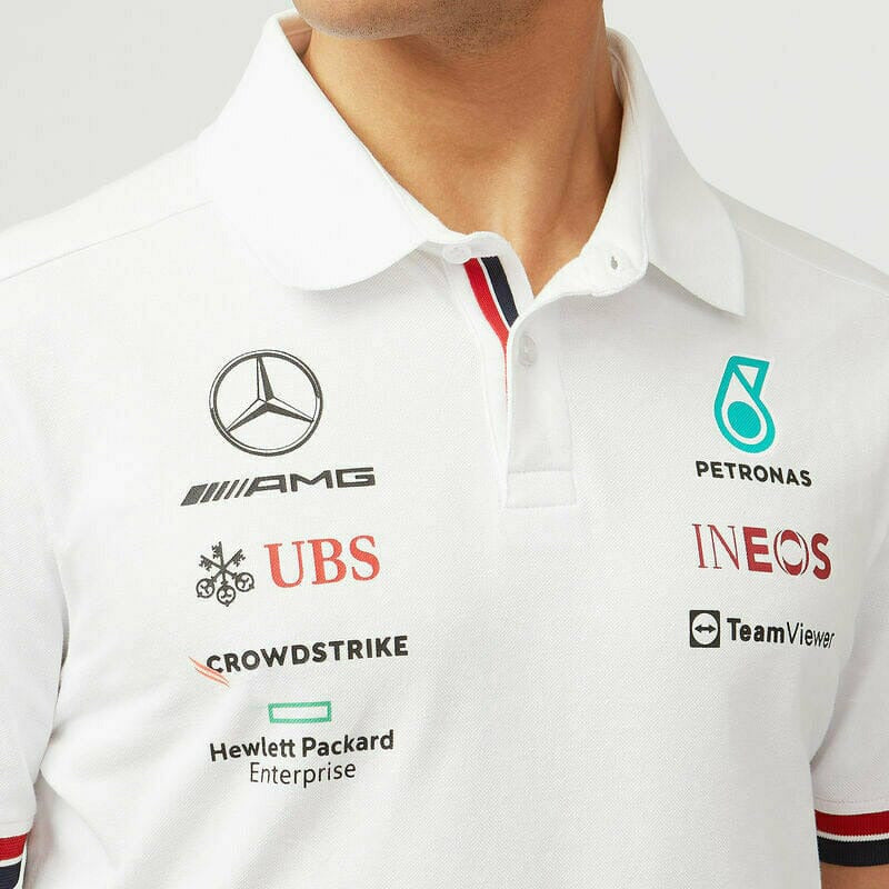 Mercedes-AMG Petronas F1 2022 Team Polo - Black/White