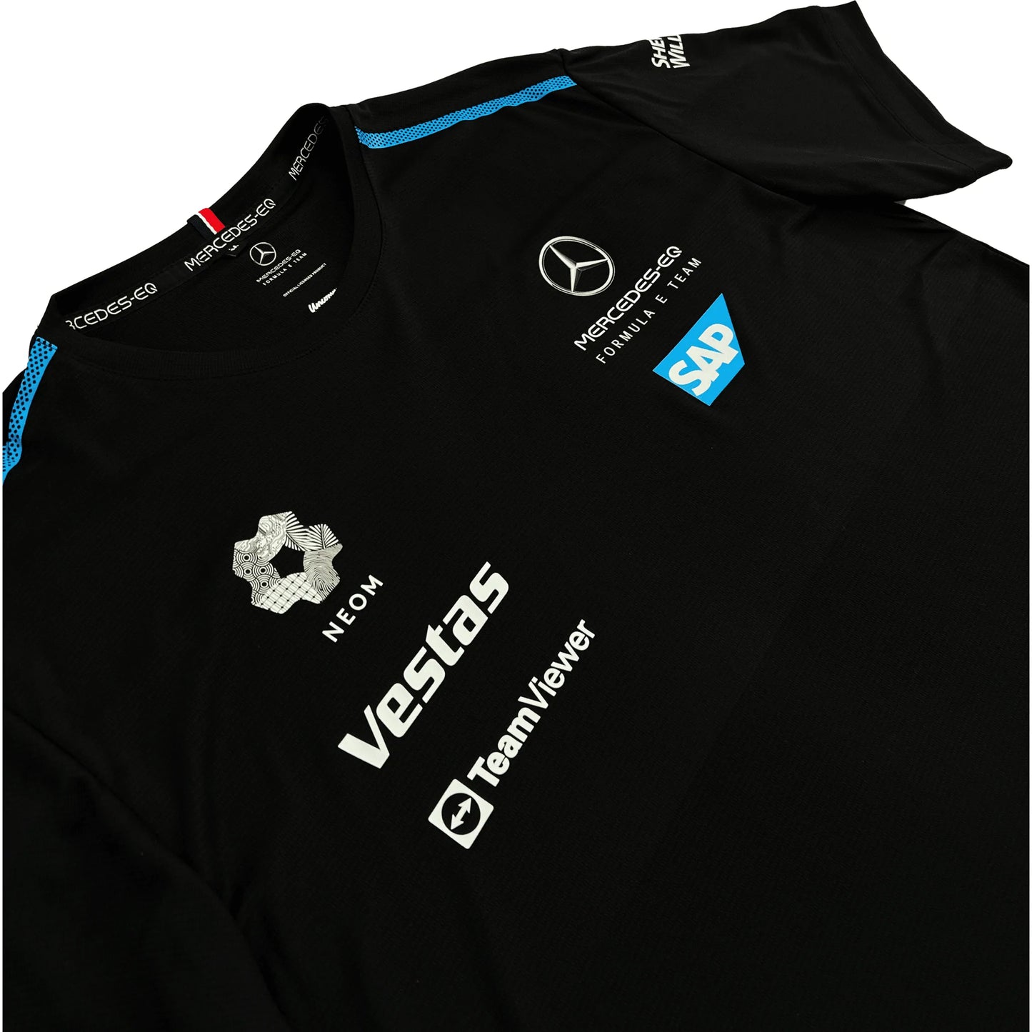 Mercedes Benz EQ Formula E S8 Men's Team T-Shirt - Black/White