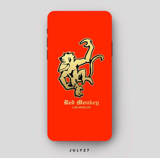 Gold Monkey Red iPhone Case